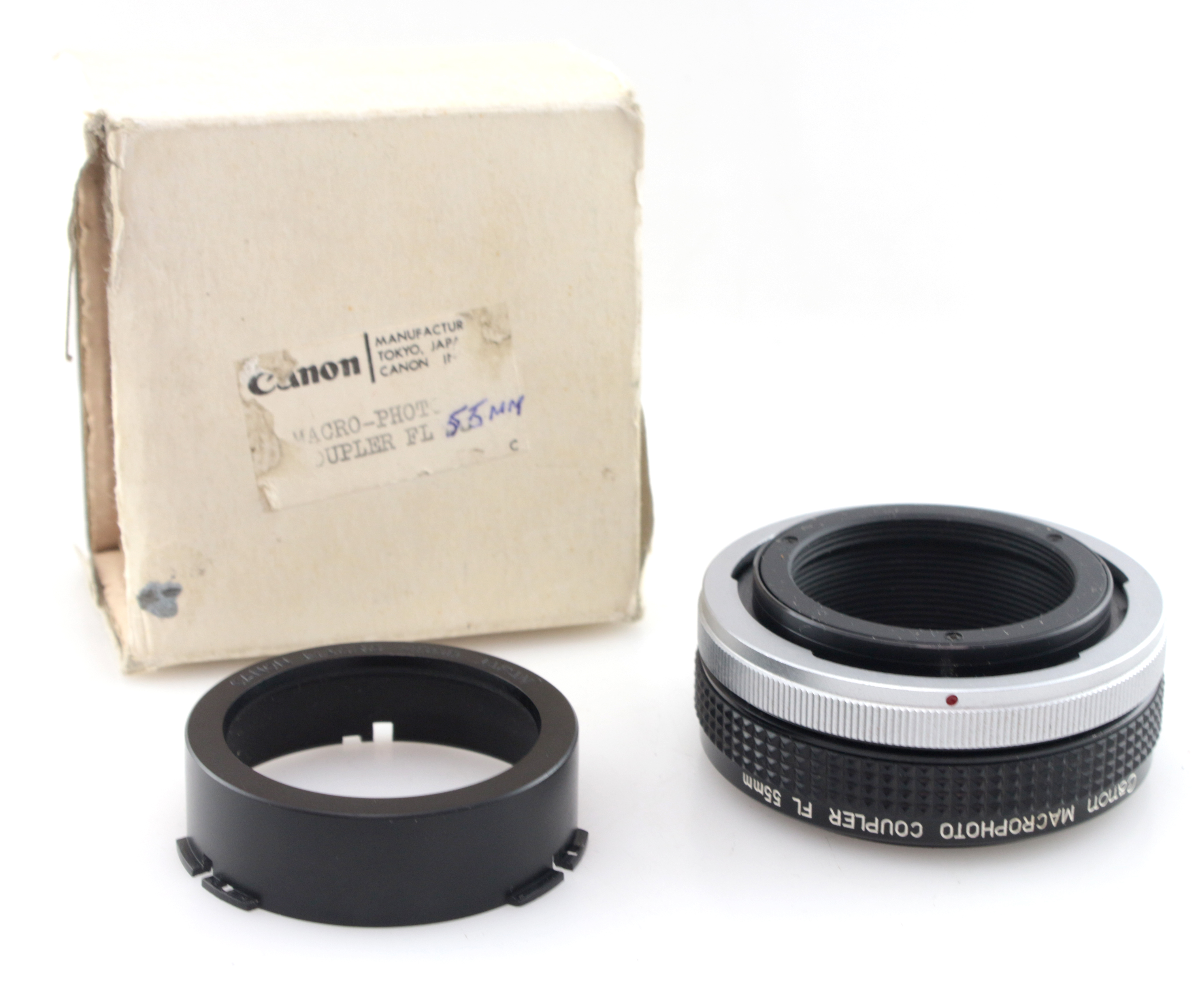 Canon Macro Photo Coupler FL55 (Lens Reversing Mount) w/ Macro Hood - Canon FD Mount