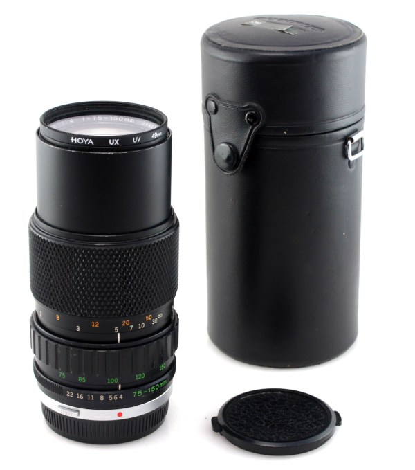 Olympus Zuiko 75-150mm f4 Zoom Lens w/ Caps - OM Mount w/ case