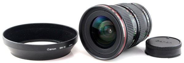 Canon FD 20-35mm f3.5 L series Wide Zoom Lens - FD Mount - w/ BW72 hood and caps