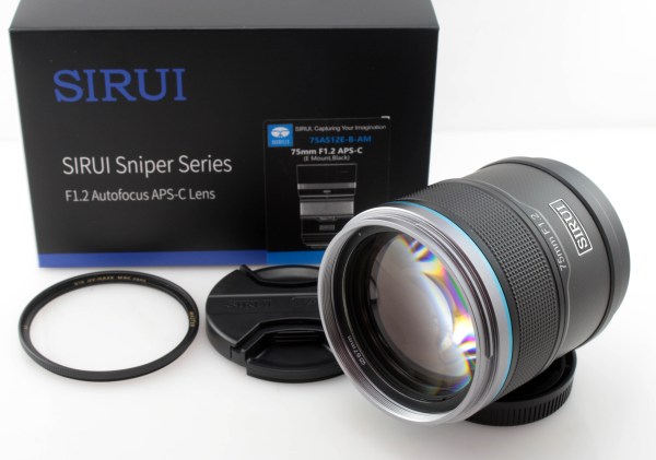 SIRUI Sniper AF 75mm f1.2 Autofocus APS-C Fast Prime Lens - Sony E Mount - Mint Condition